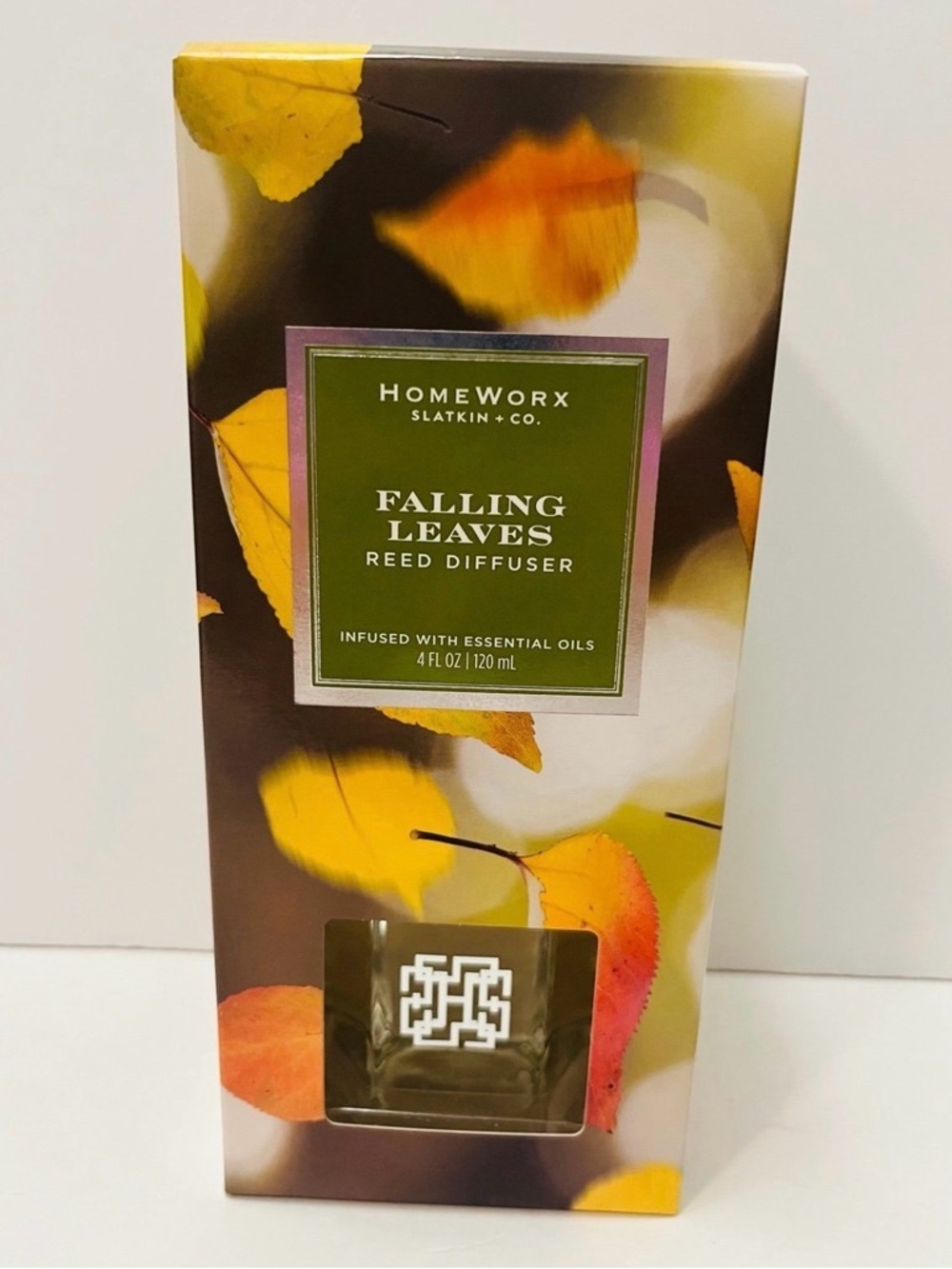 Homeworx Slatkin & Co. Falling Leaves Reed Diffuser Infused with Essential Oils